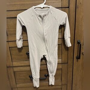 Little Sleepies Ribbed Dove Kids Footie